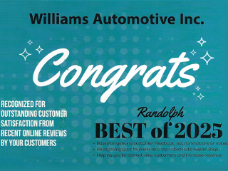 Randolph Best of 2025 | Williams Automotive